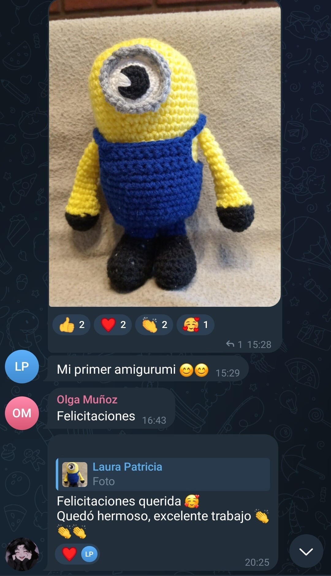 Amigurumi hecho por María Fernanda Ríos